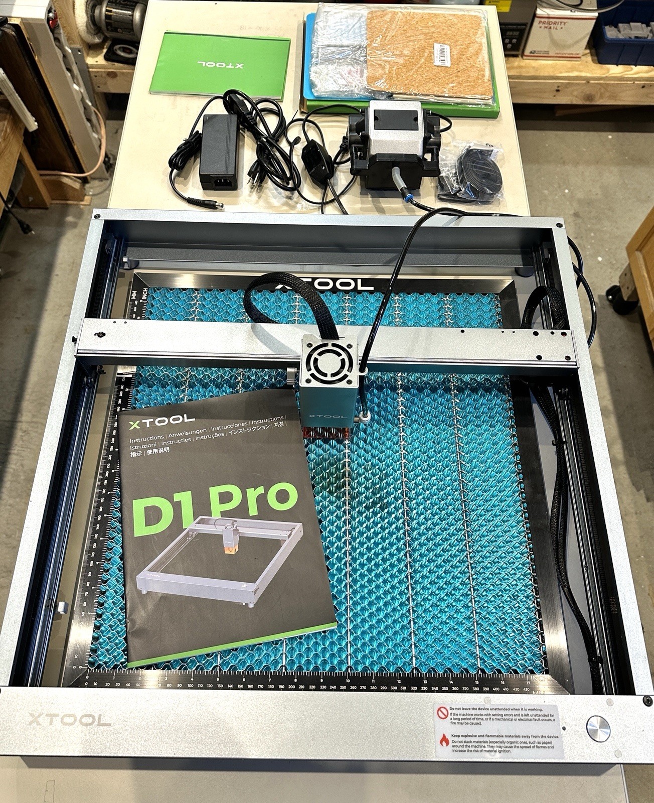 xTool D1 Pro 5W Laser Engraver Cutting Machine Plus Extras