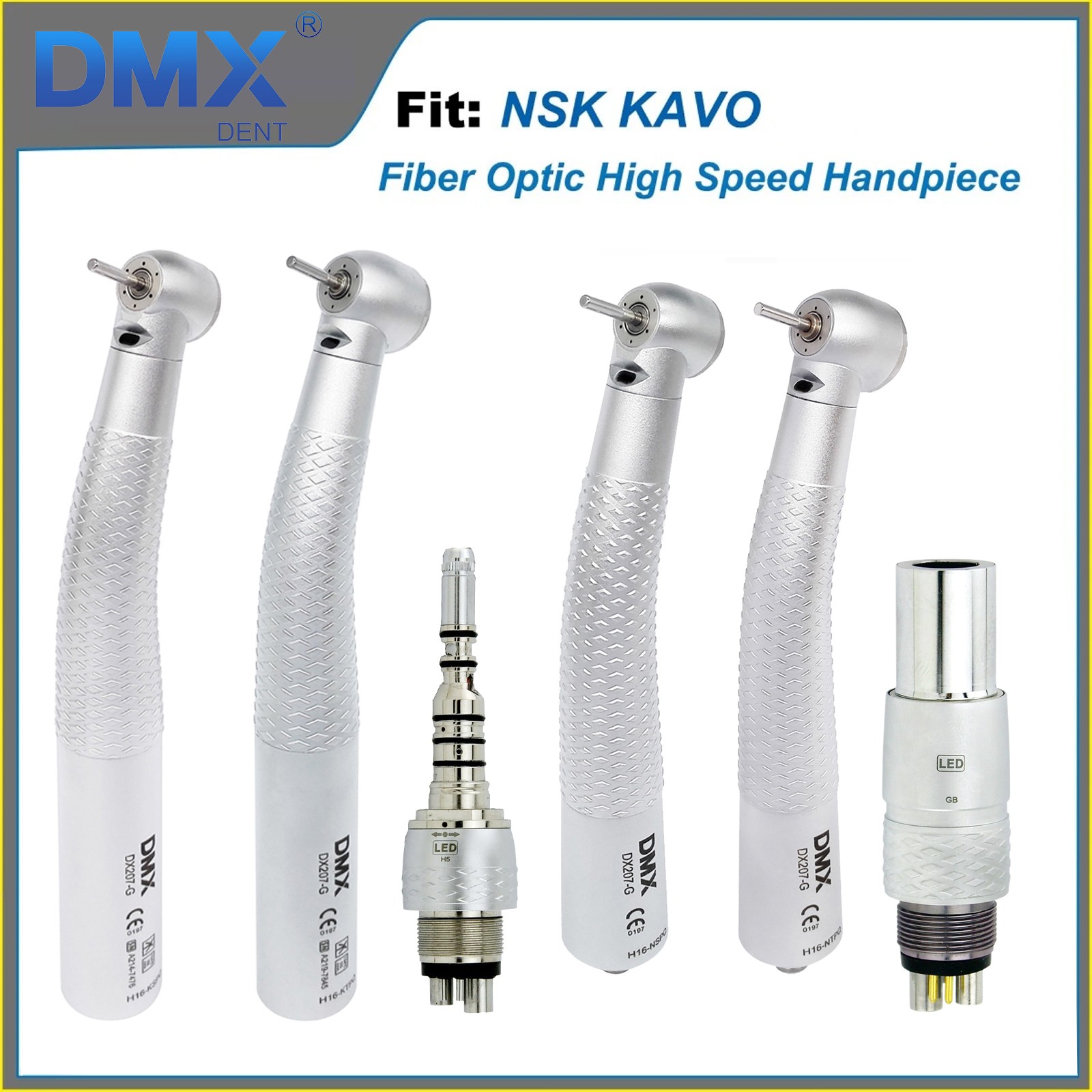 DMXDENT COXO Style Dental Fiber Optic High Speed Handpiece Fit KAVO NSK Coupler