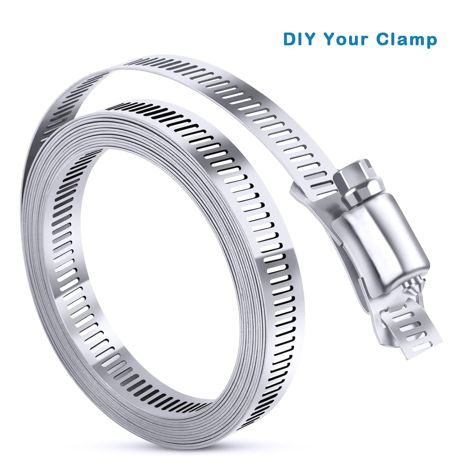 Diy Hose Clamp System, 304 Stainless Steel Worm Gear Hose Clamps Large