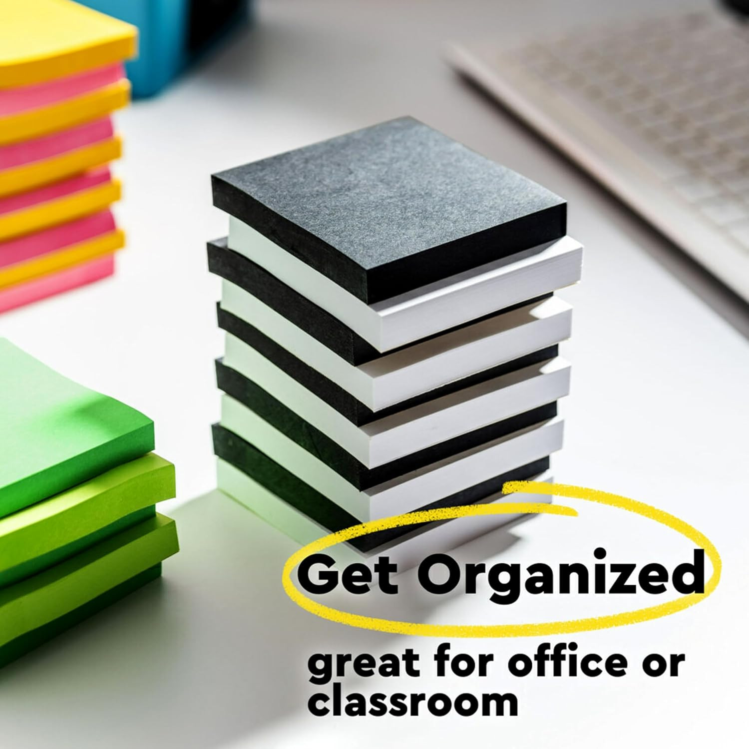 Post-it Super Sticky Notes, 5 Sticky Note Pads, 3 x 3 in., School Supplies, O…