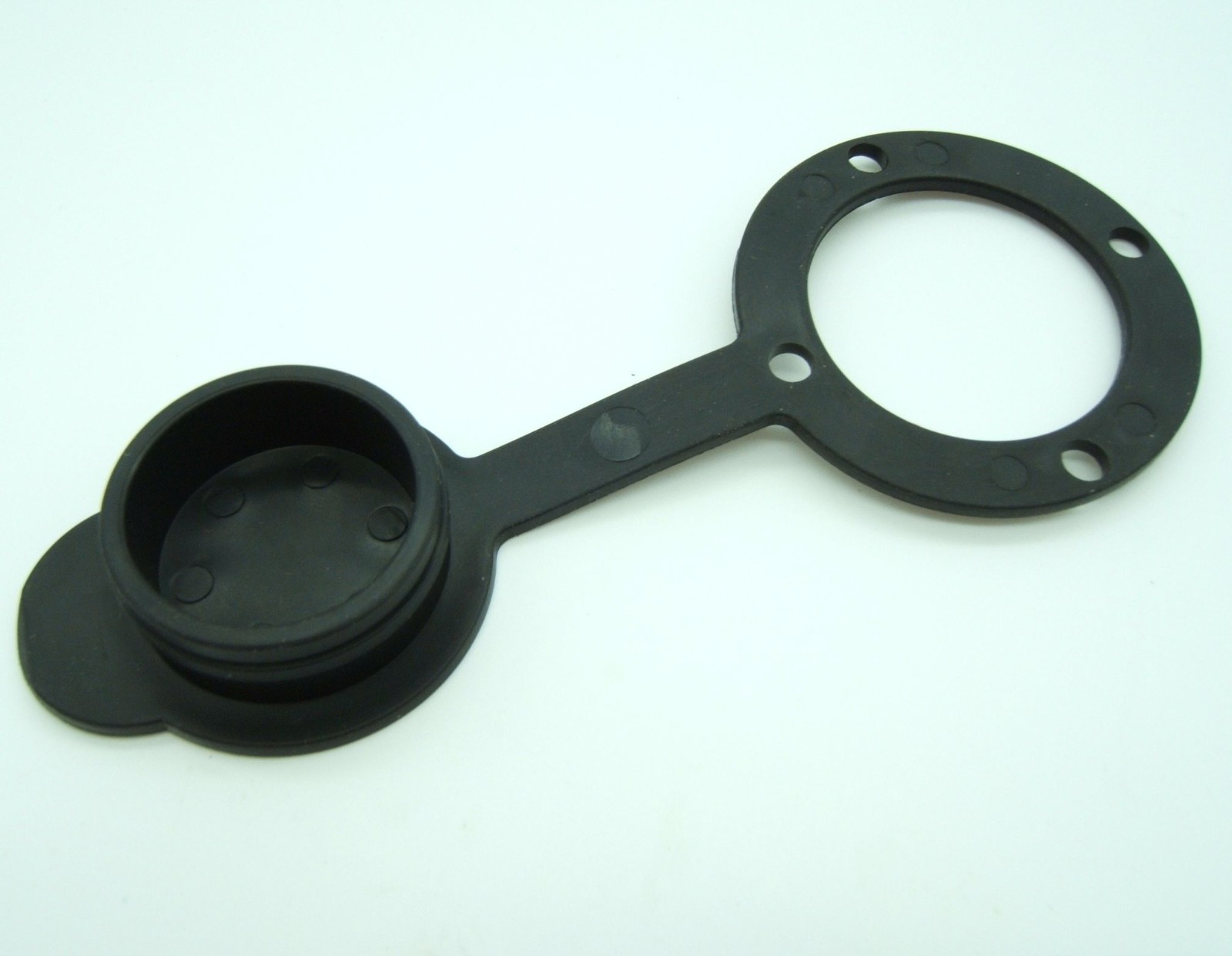 Flanged Power Inlet Rubber Waterproof Flip Cover 1.73″ Cap 2 Pole 110V 15A 5278