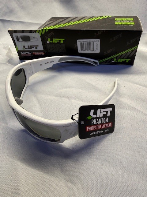 LIFT Safety Phantom Safety Glasses (White Frame/Polarized Lens) EPM-18WP