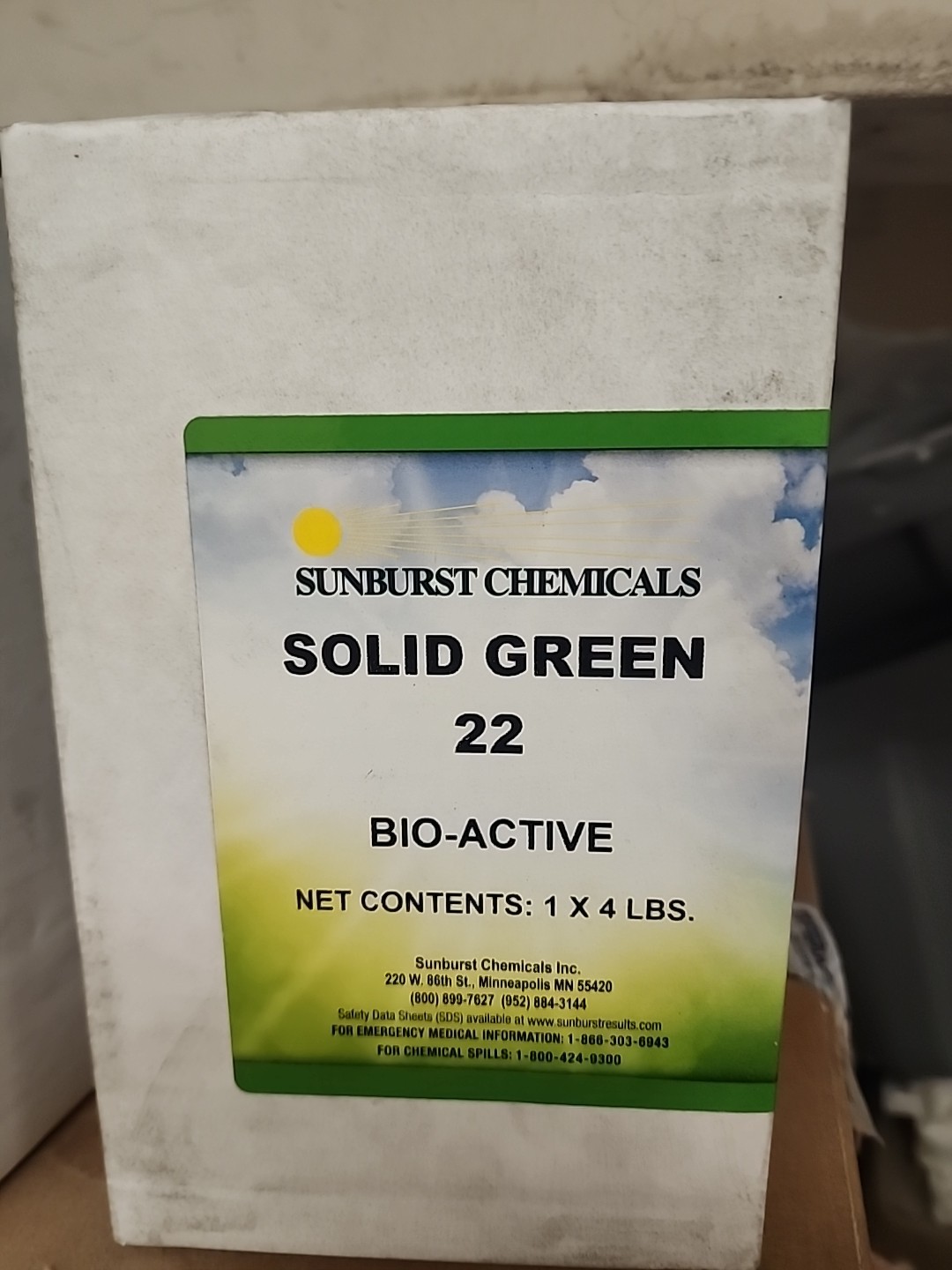 Sunburst Chemicals solid green 22 Bio active
