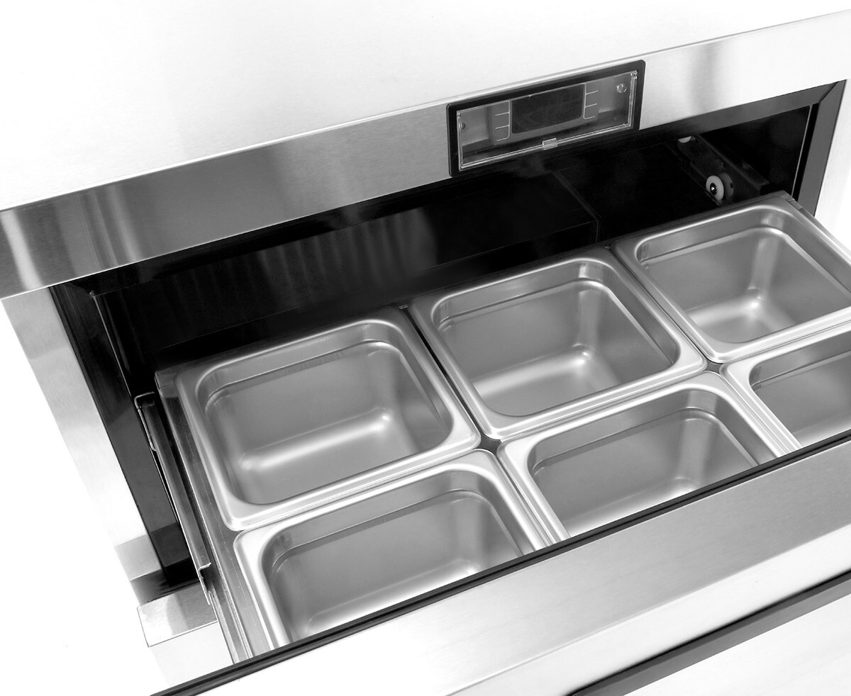 Atosa 27″ Under Counter 2 Drawer Refrigerator, Casters, MGF8415GR, Free Shipping