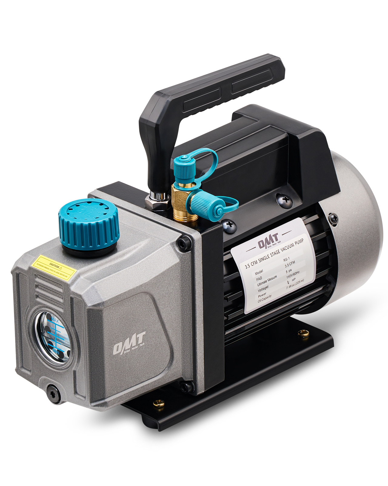OMT 3.5CFM Vacuum Pump Single Stage 1/4HP Rotary Vane Deep HVAC AC Conditioning