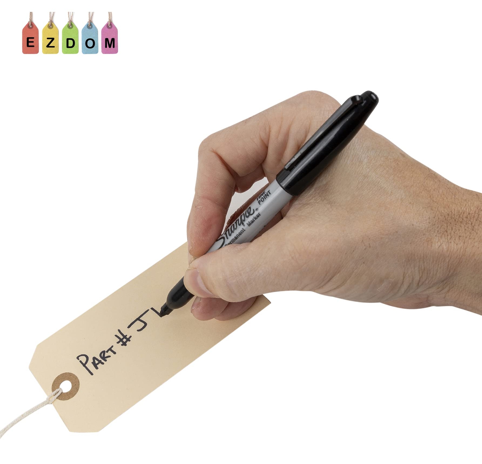 Premium Manila Tags with String – Box of 200 Tags #5-4.75” x 2.375″ – 13pt Pa…