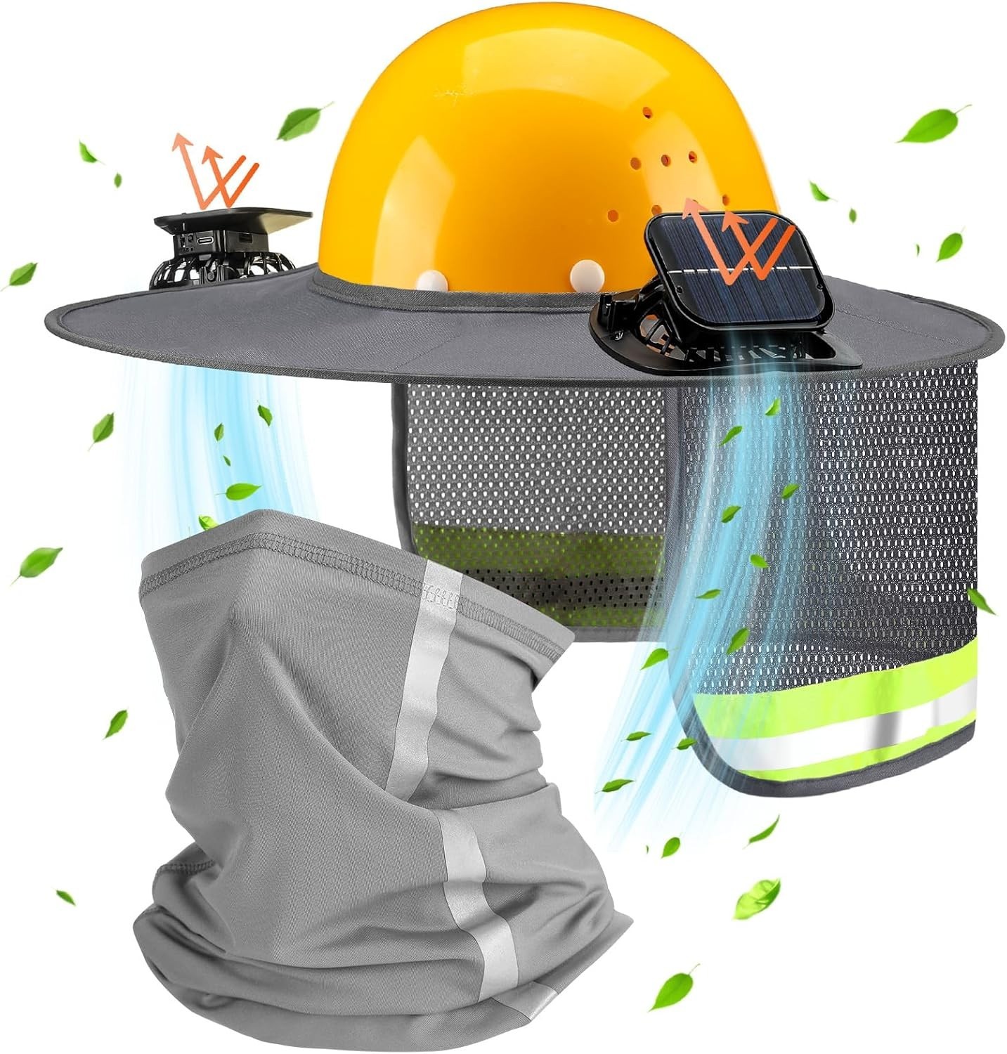 Ventilated Hard Hat Neck Shield with Quick Dry Neck Gaiter for Construction