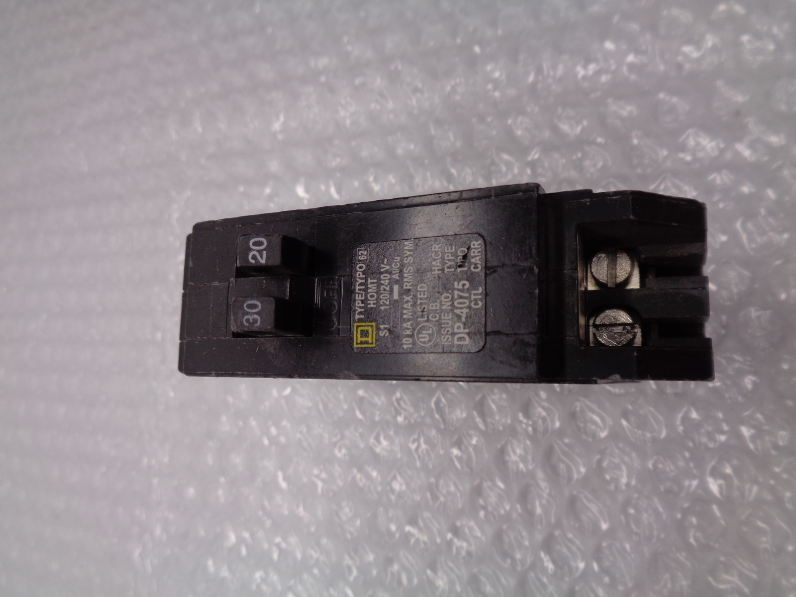 SQUARE D HOMT3020 BREAKER 2POLE 20-30AMPS NSNP