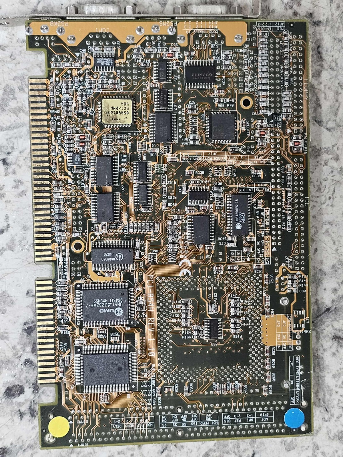 Vintage Retro Single Board Computer SBC w/Intel Chipset PCI-A54H IDE FLOPPY +