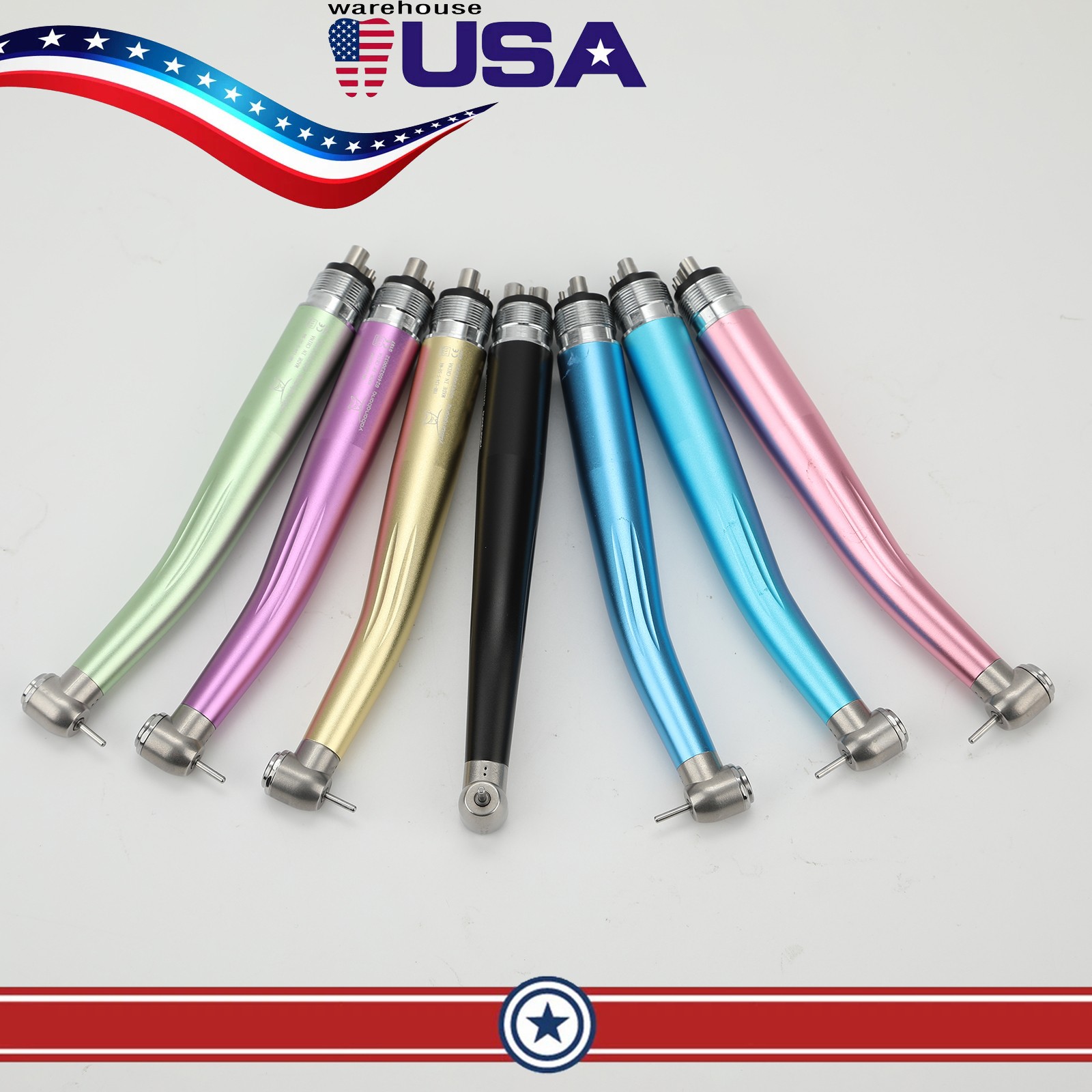 Yabangbang Dental High Speed Torque Head Handpiece Air Turbine 4Holes 7 Color