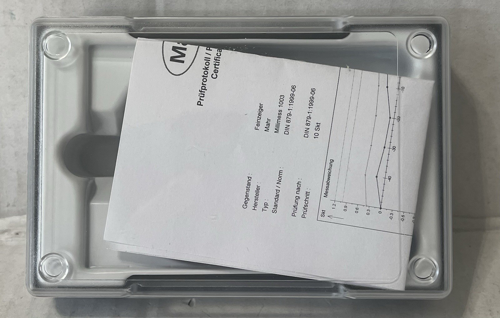 MAHR 1003 Precision Dial Millimess Mechanical Dial Comparator 1003 4334000