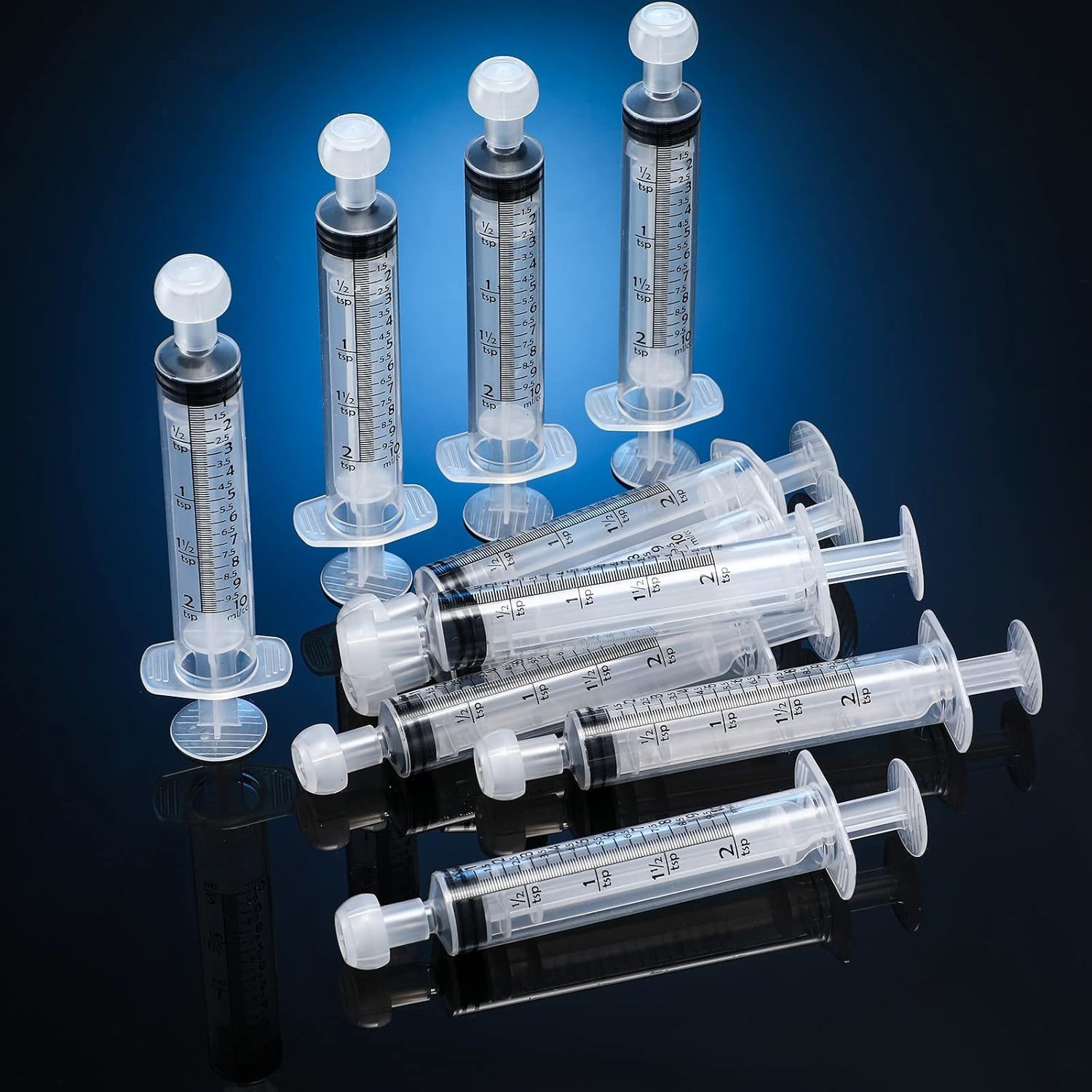 10 Pack Plastic Syringe Liquid Measuring Syringes without Needle for Epoxy Resin