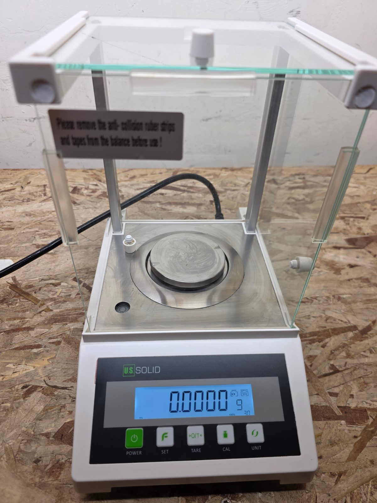US Solid Balance Precision Lab Scale 0.0001g 320g Capacity Missing Left Panel