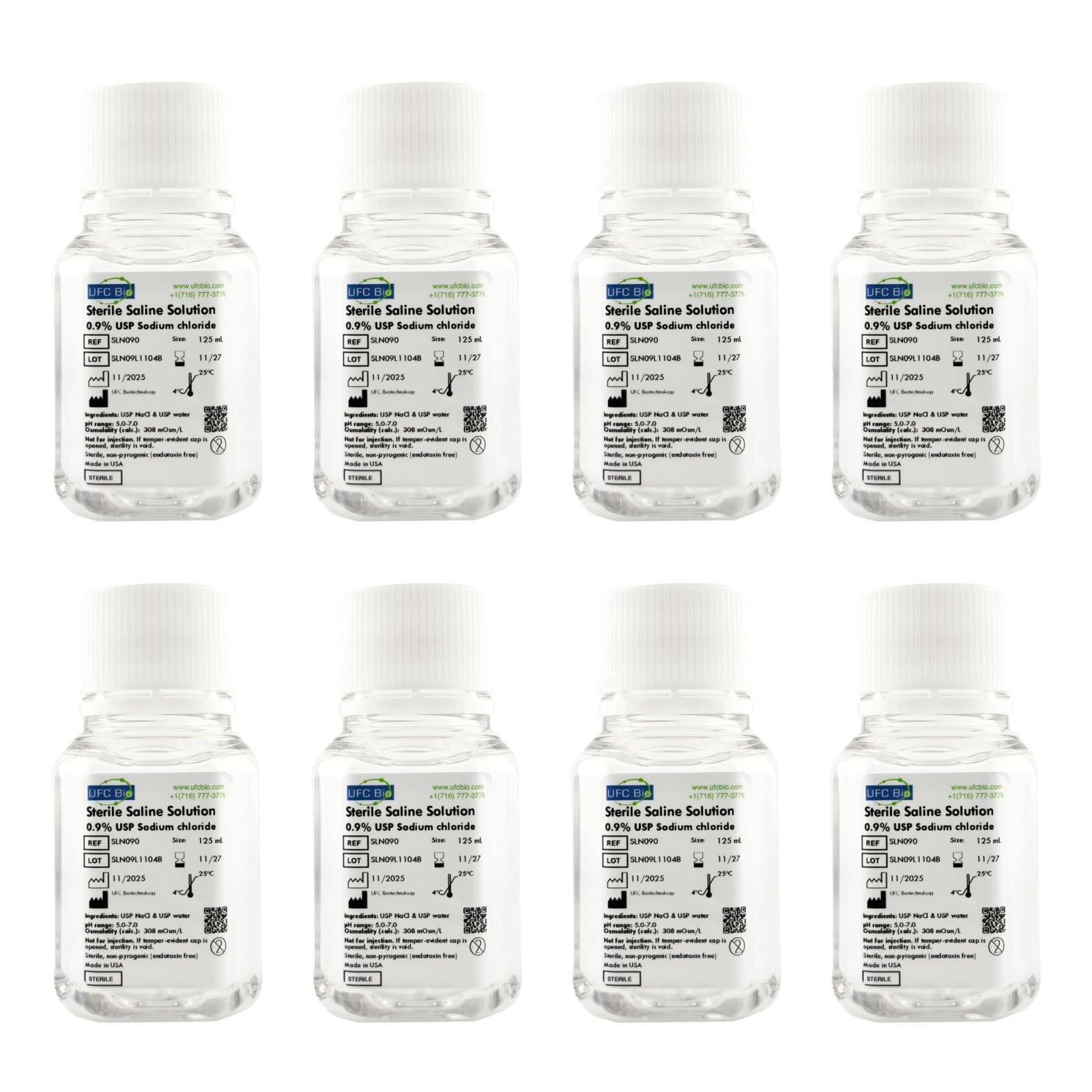 0.9% Normal Saline Solution – Sterile – 125mL