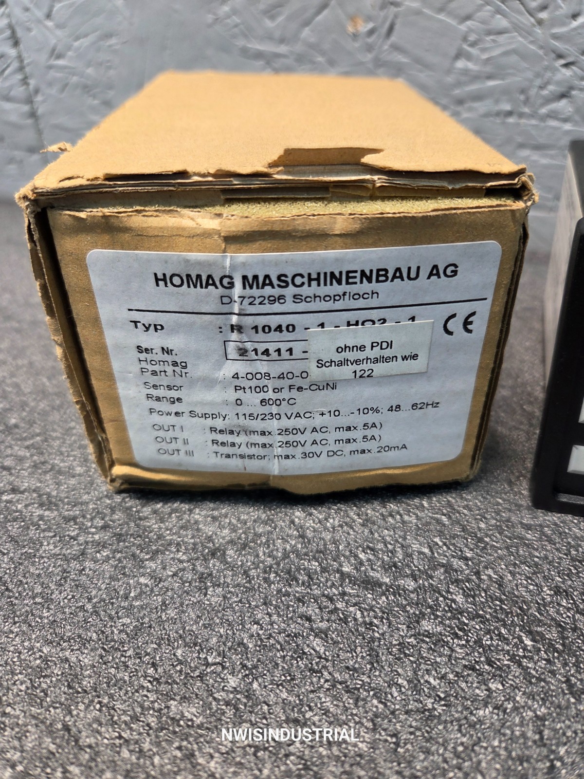 Homag R 1040-1-HO2-1 Temperature Controller 115/230VAC, 4-008-40-0
