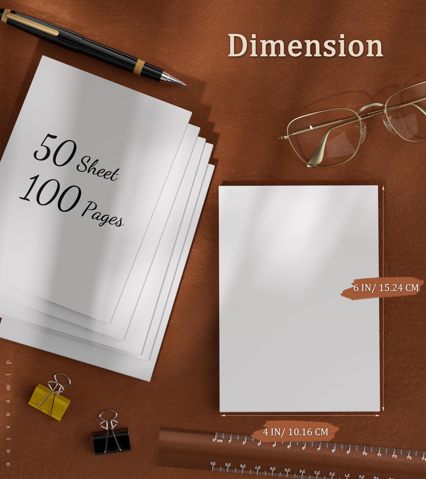 Notepads 4×6 – Blank Memo Pads – 50 Sheets per Notepad – Set of 6, Small Writ…