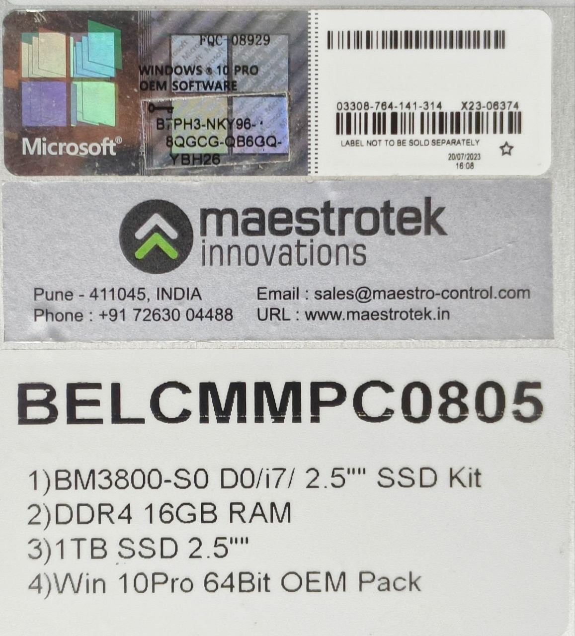 NEW🆕 ASEM BM3800 S0 INDUSTRIAL PC INTEL I7-10700TE 16GB RAM 1TB SSD WIN 10 PRO