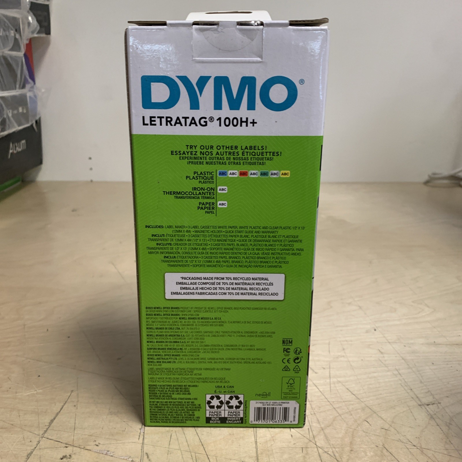 DYMO Portable Printer Handheld Label Maker Black Silver Letratag 100H+ New