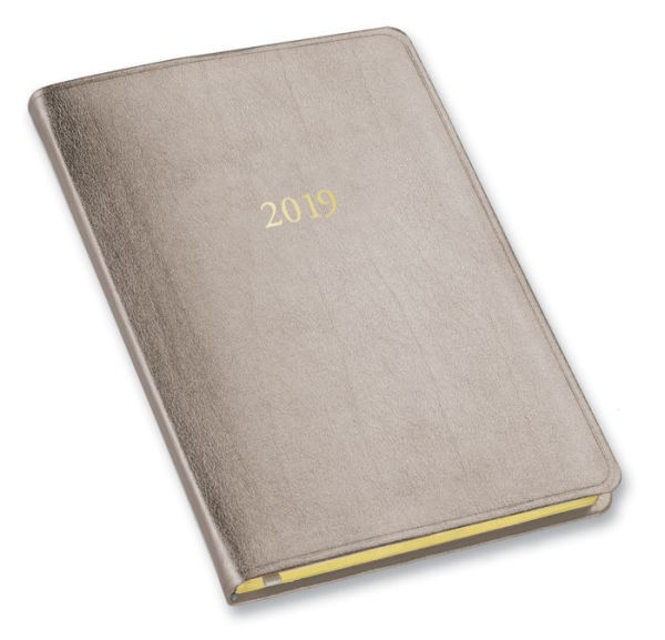 2019 / 2020 Gallery Leather Monthly Weekly Desk Planner Agenda Calendar Taupe