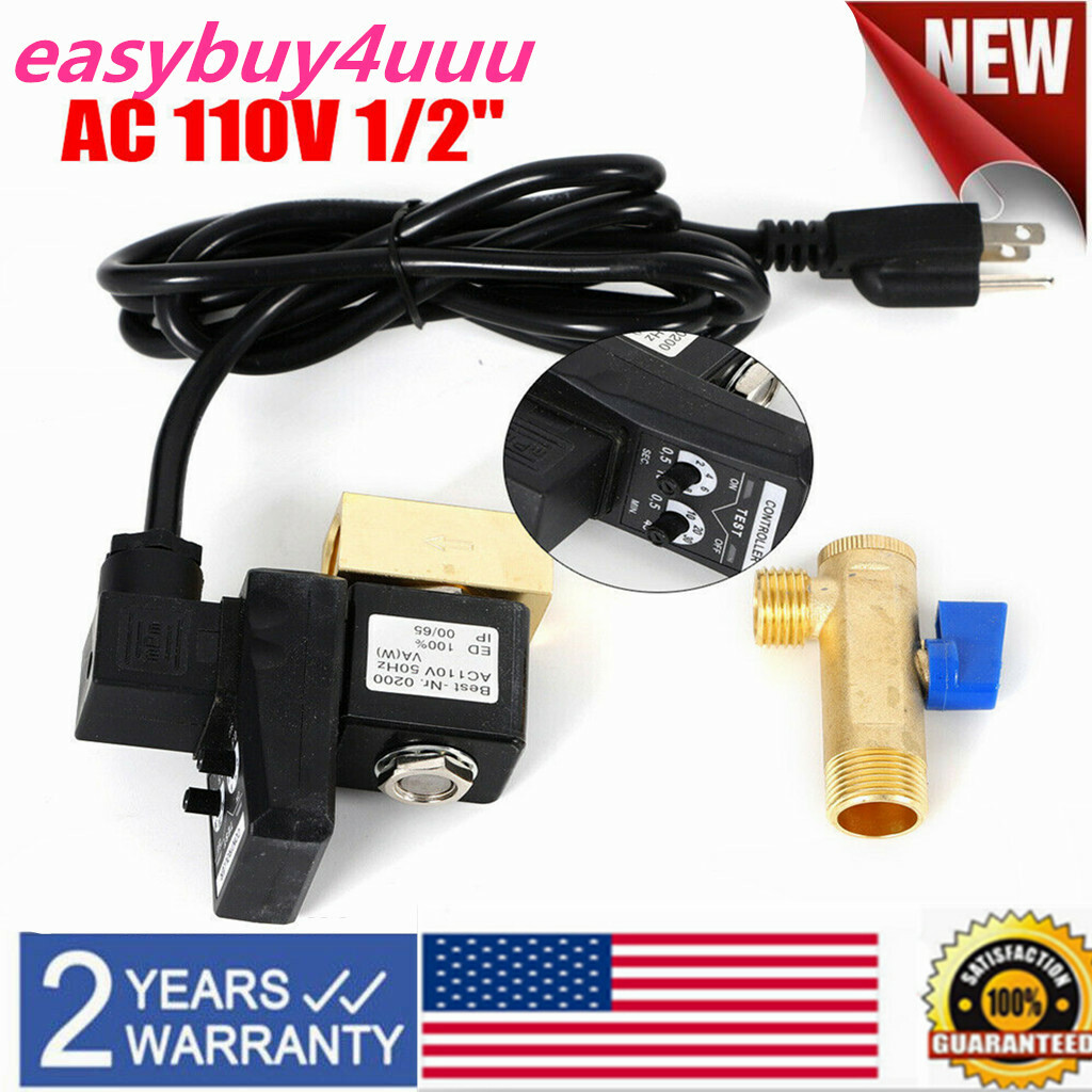 Compressor Automatic Electronic Timed Air Tank Water Moisture Drain Valve Timer