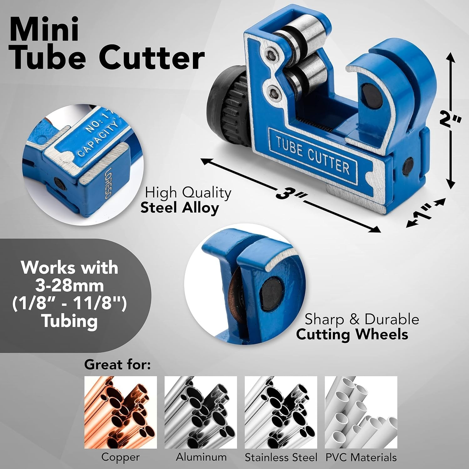 Professional-Grade Mini Pipe Cutter for Copper, PVC & More – Easy Operation