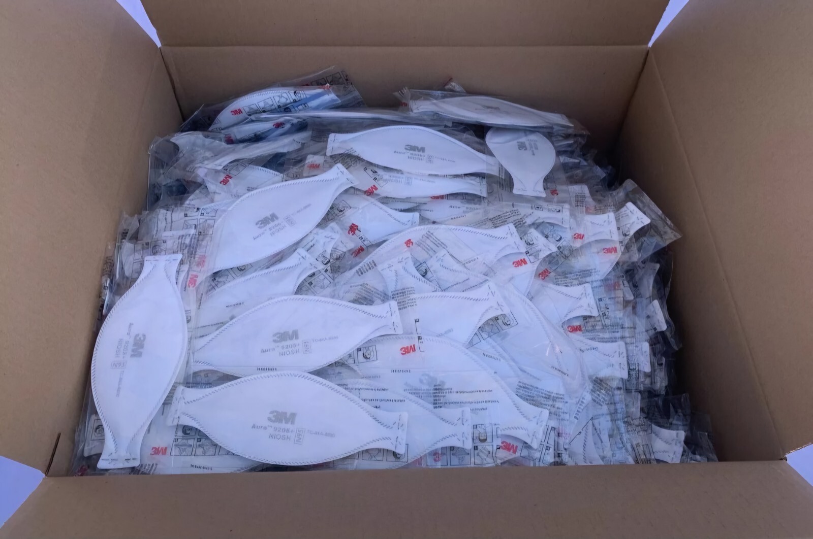 440 INDIVIDUAL MASKS Bulk 3M Aura 9205+ N95 NIOSH *REPACKAGED FOR SHIPPING*