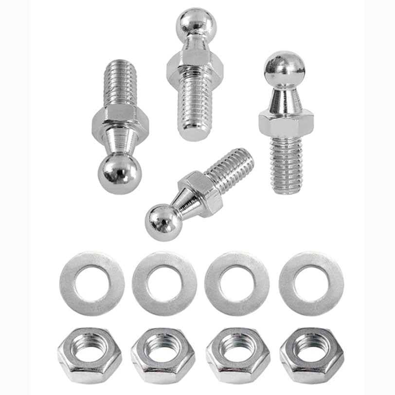 10mm Ball Studs Screws, M6 Thread Ball Screws for Gas Struts Lift Support Ball