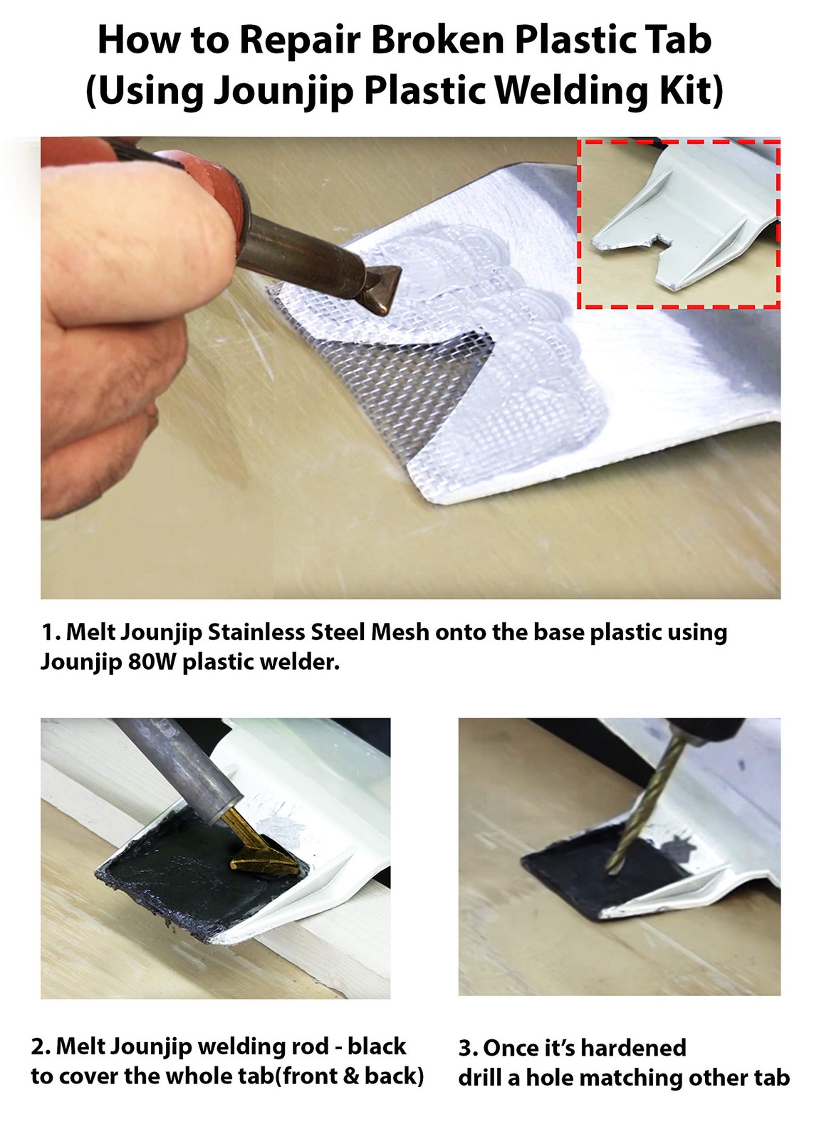JOUNJIP Triangle Plastic Welding Replacement Tips- fits JOUNJIP UL listed 80 …