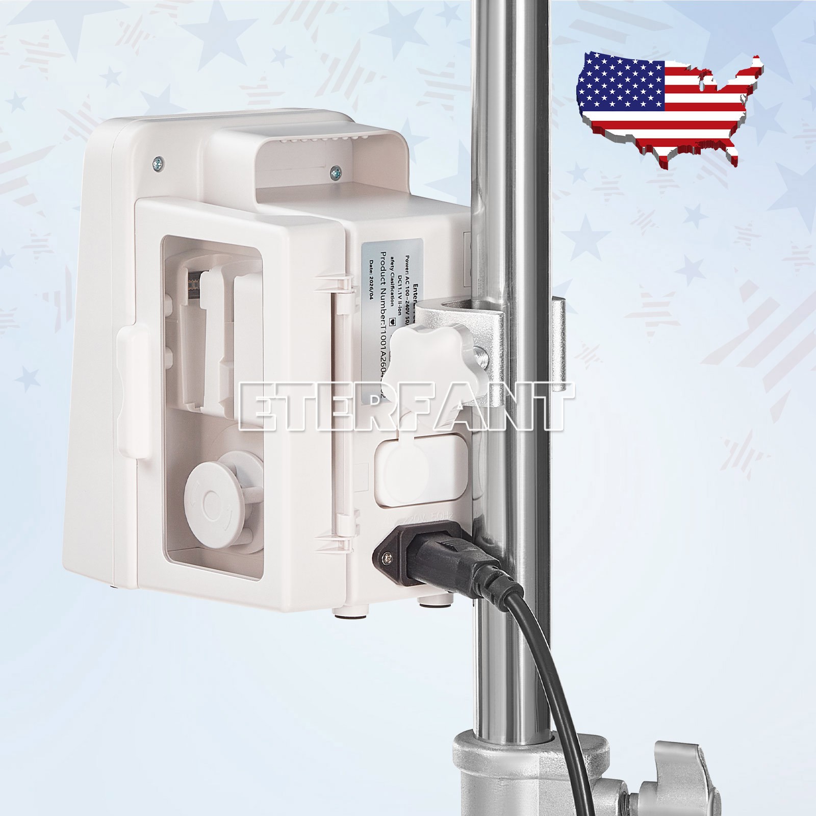 Portable 6-mode LCD Touch Screen Enteral Feeding Pump with Adjustable Pole Clamp