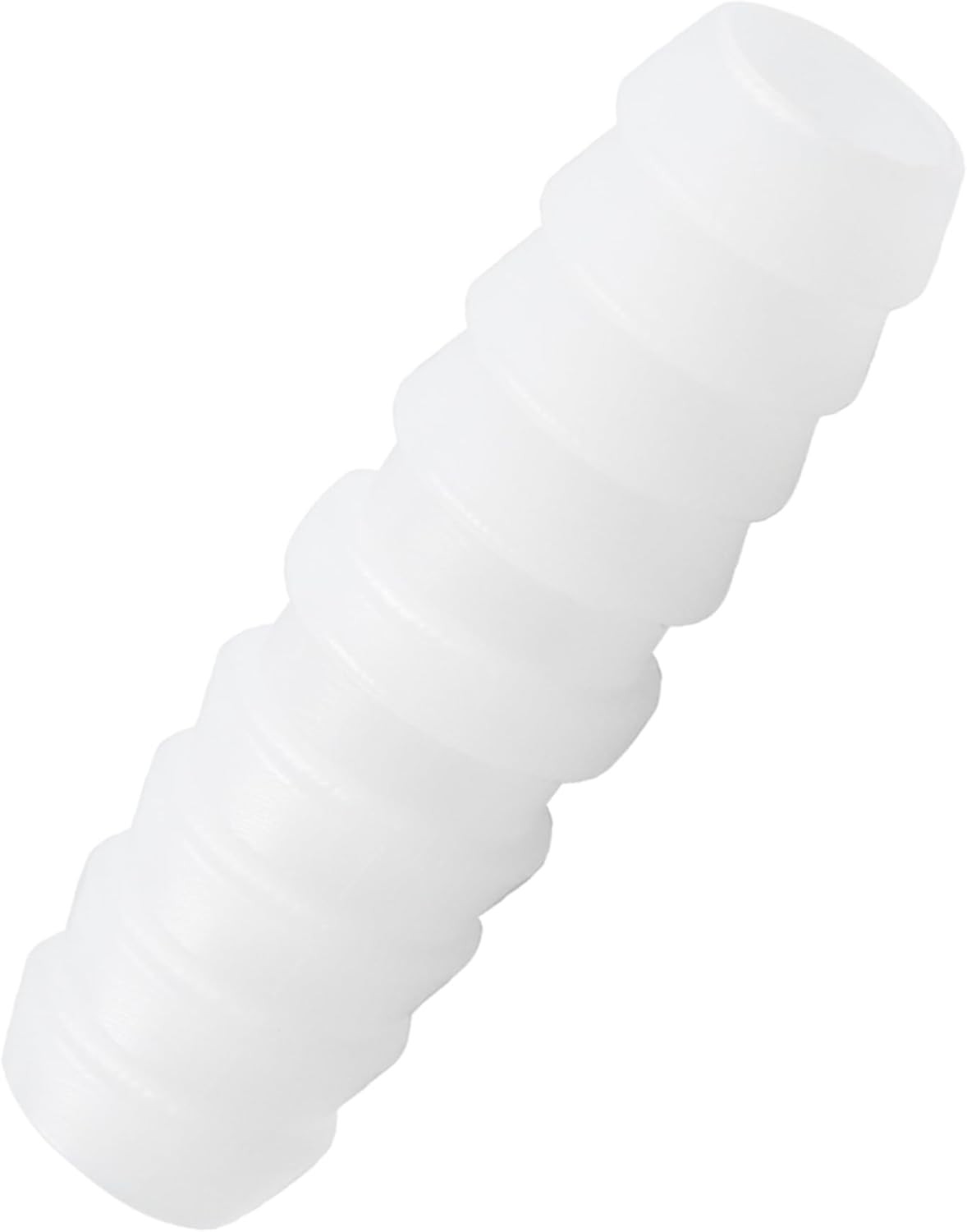 6Pcs 3/8″ x Plastic Hose Barb Fittings, Barbed Splicer 3/8 x 3/8, White