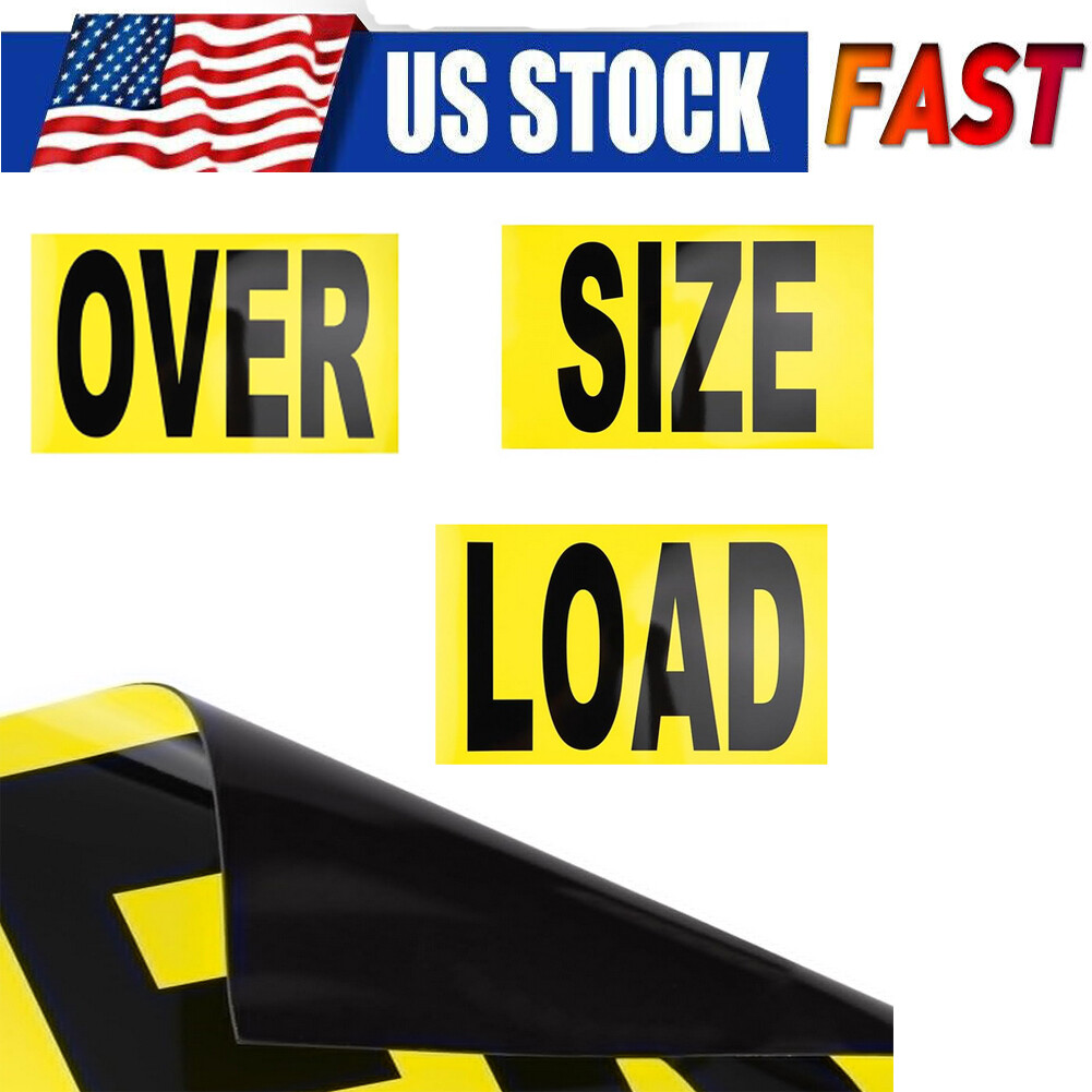 12″x 60″ 3 piece Magnetic Oversize Load Sign for Car Truck Van Safety Vehicles
