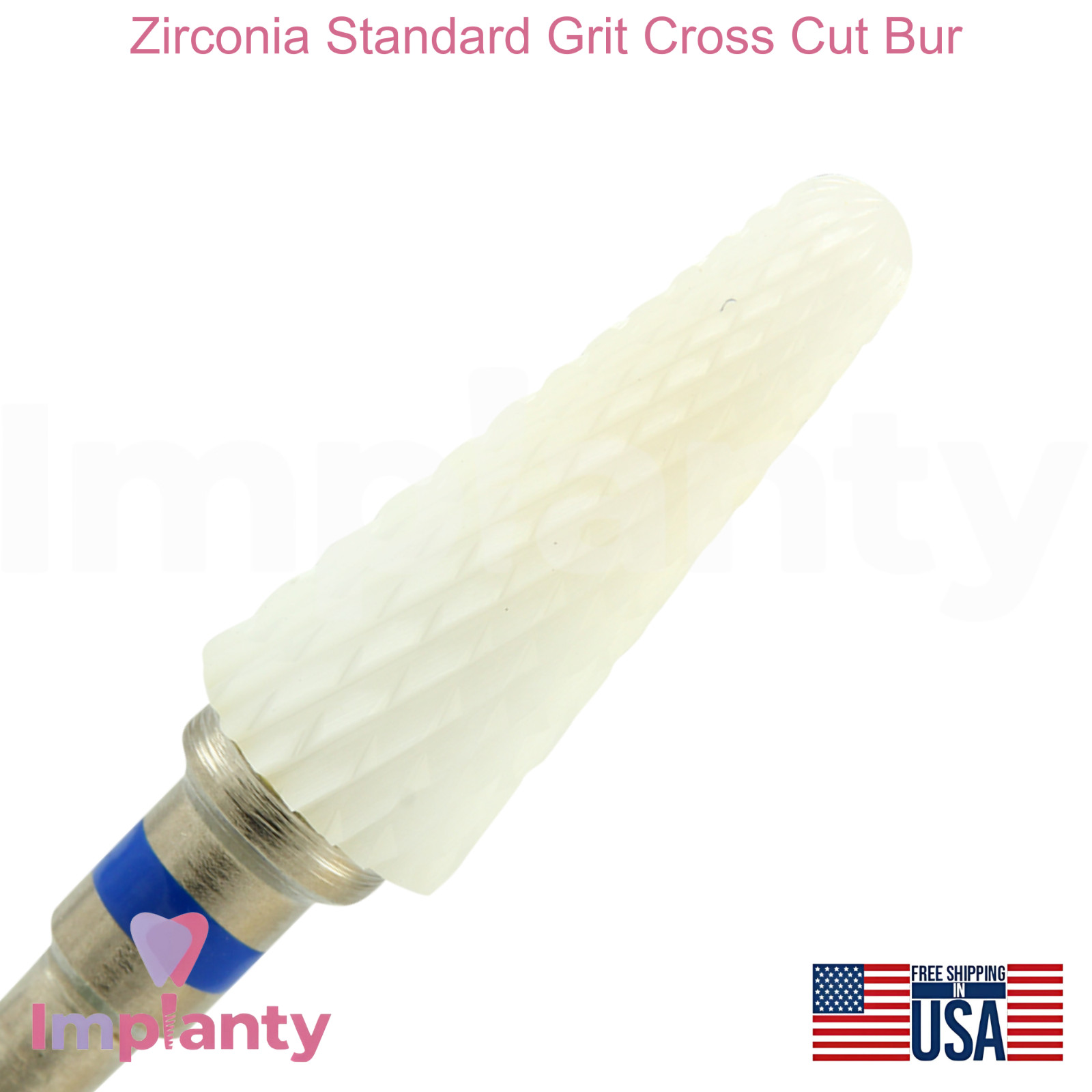 Zirconia Standard Grit Cross Cut Conical 6400502 Dental Bur Ø6.0mm x 14.5mm
