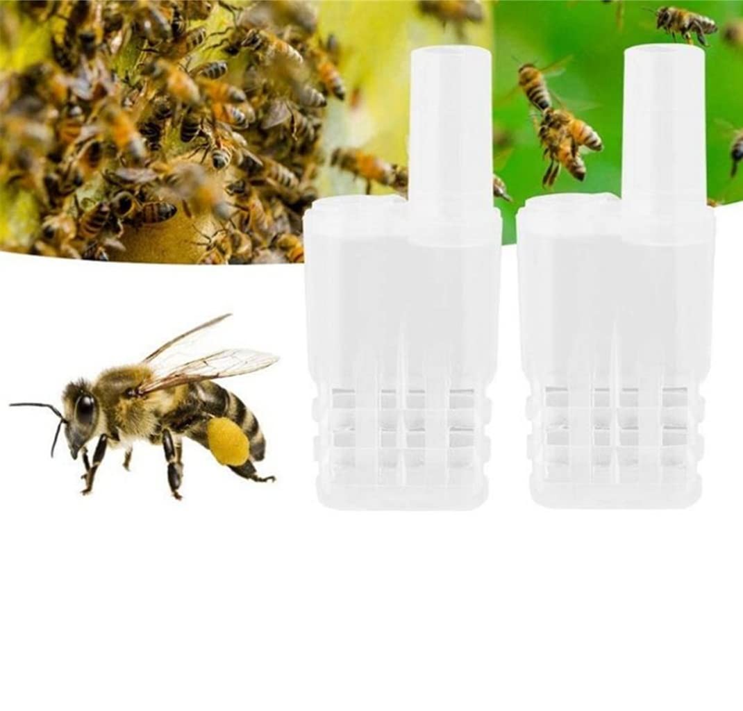 20pcs White Queen Bee Cages Beekeeping Catcher Plastic Isolator
