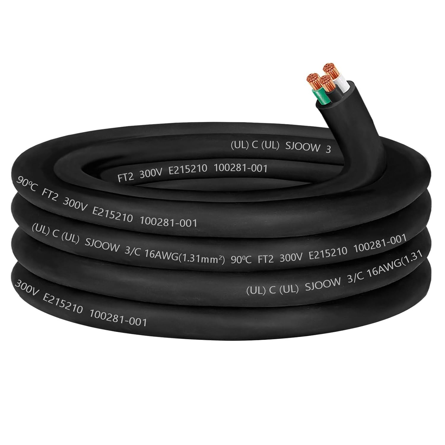 12/3 Wire 12 AWG SJOOW Portable Power Cable,300V 12 Gauge 3 Conductor SJOOW Exte