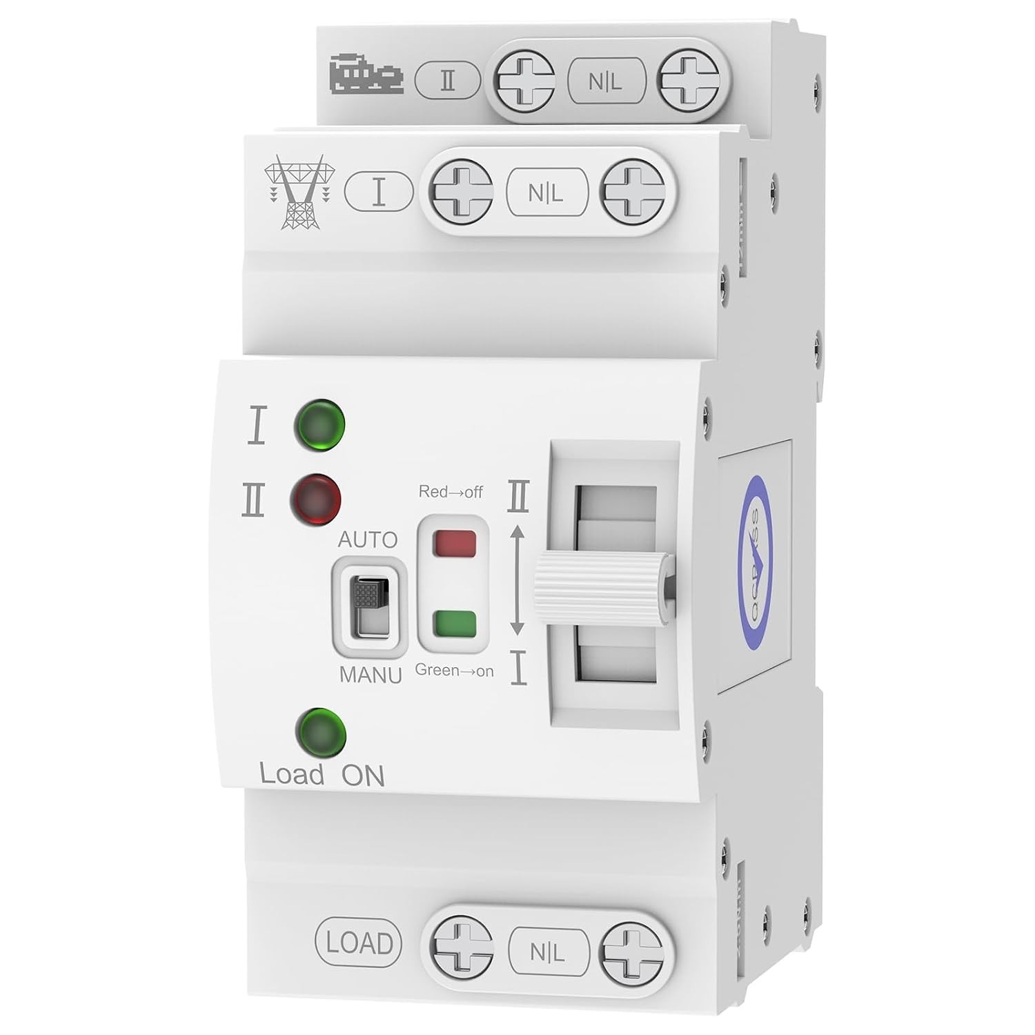 Automatic/Manual Power Transfer Switch 2P 63A for Reliable Energy Supply