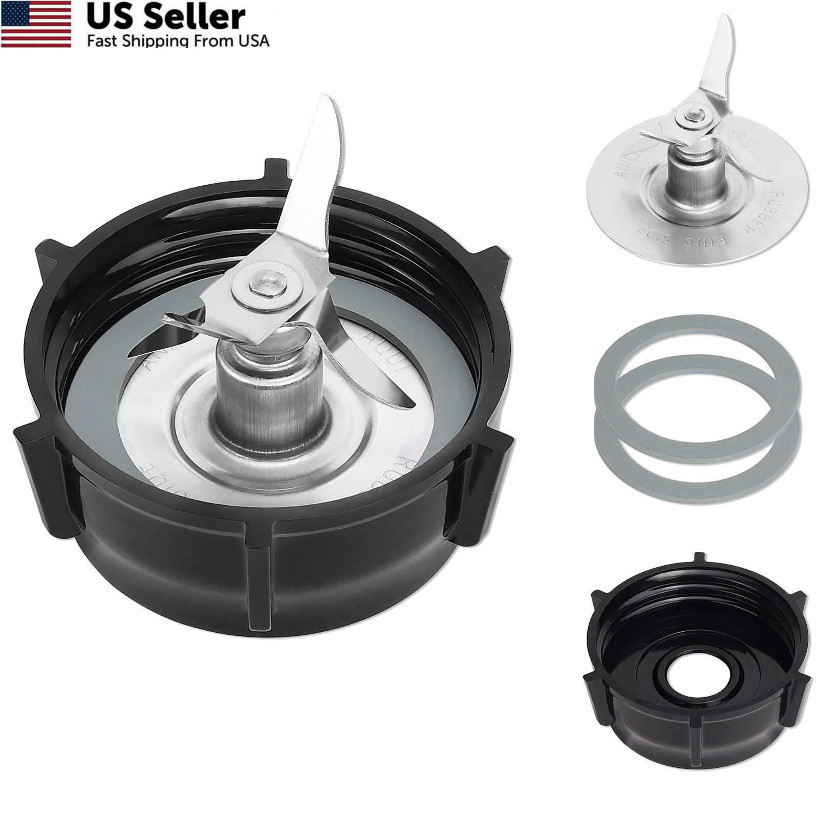 Oster Blender Replacement Parts Ice Blade and ABS Plastic Base with 2 Rubber…