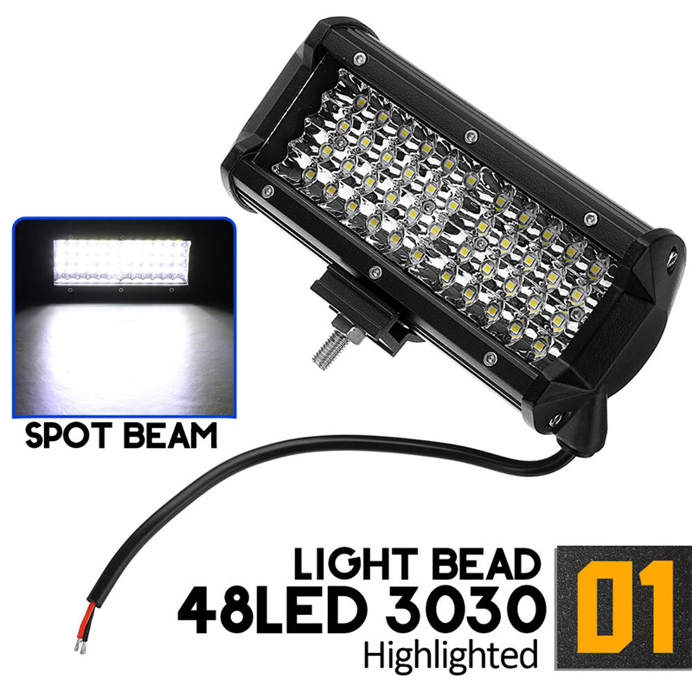 4x 7″inch LED Work Light Bar Flood Spot Offroad Fog Lamp For 4WD ATV SUV Truck