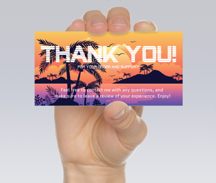 Small Business Thank You For Your Order Business Cards – 25/50/100/200 Pieces