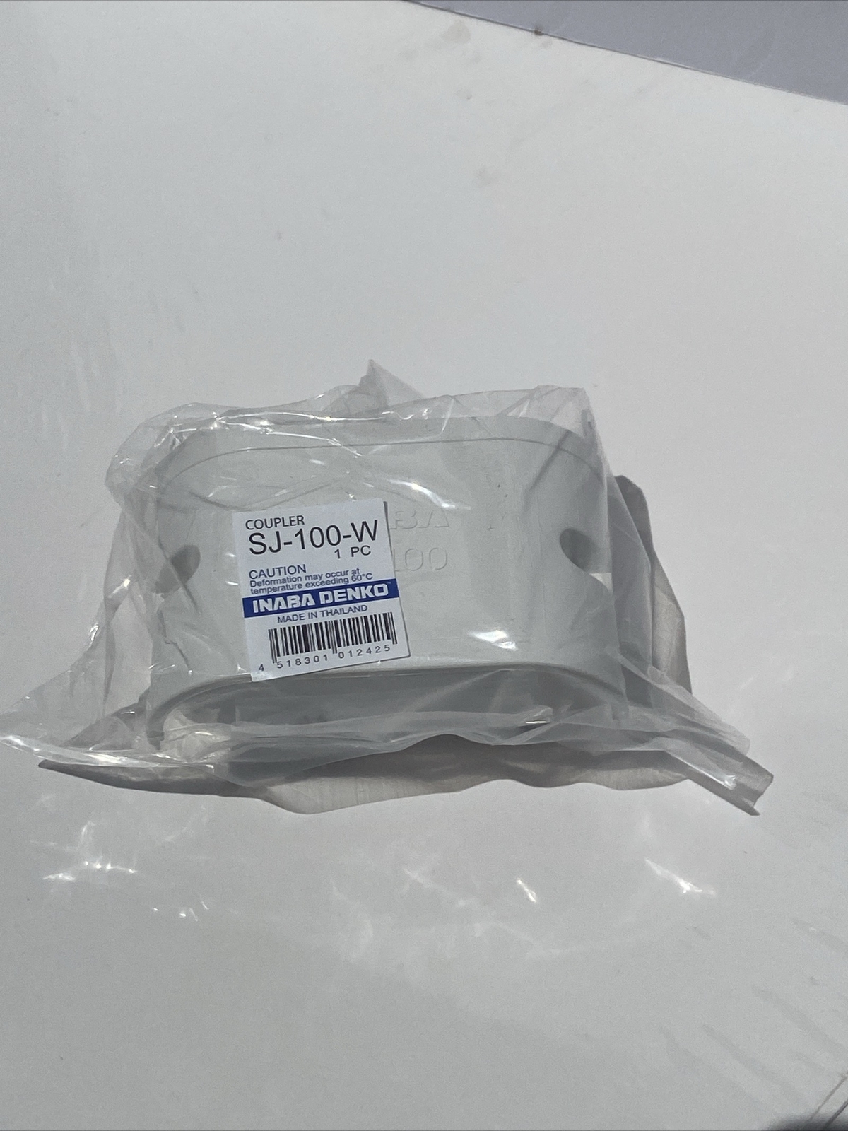 Slimduct INABA 86110 SJ-100-W 100mm 3-3/4″ Coupler White 4″ Coupling – Line set