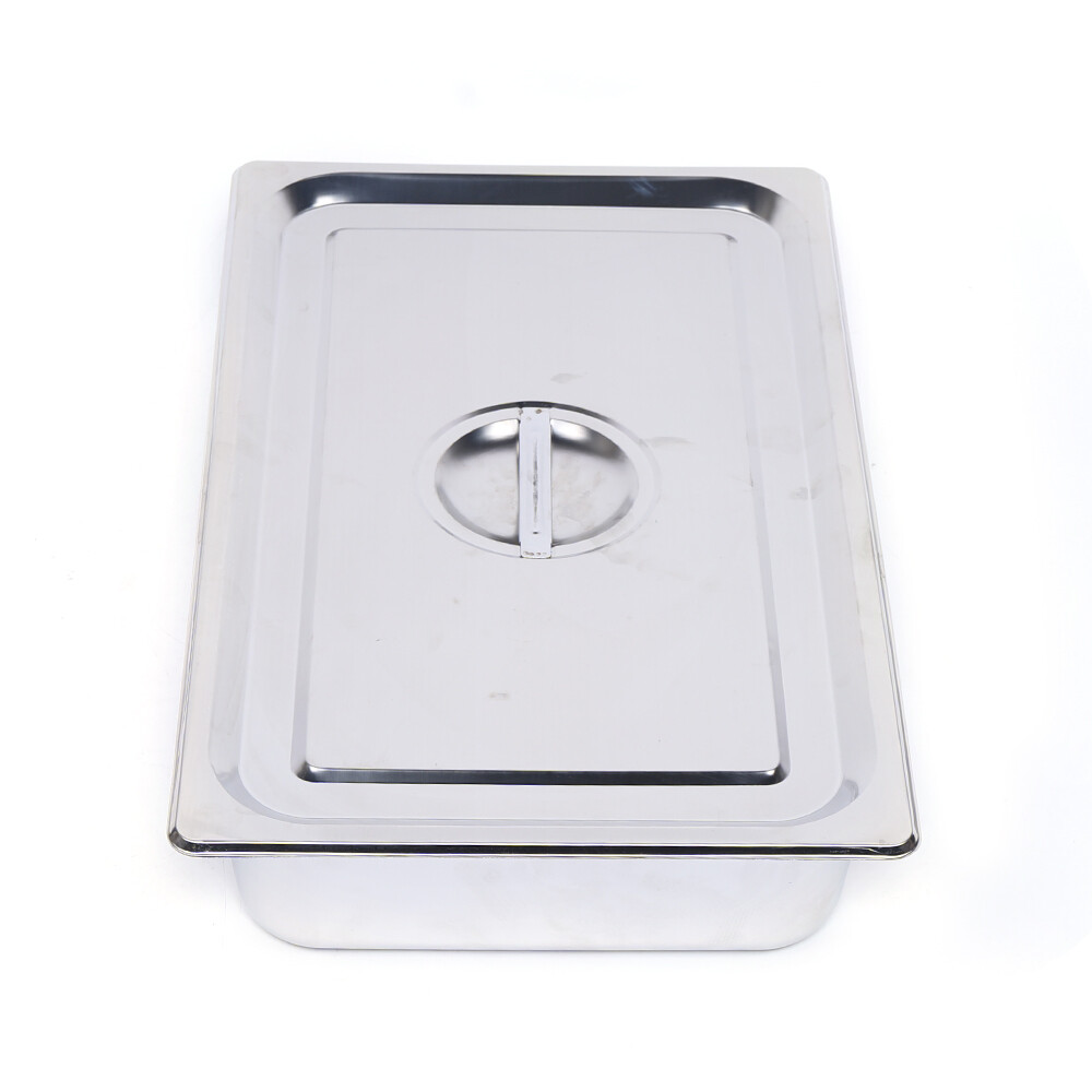 4-Pack Hotel Pans Commercial Steam Table Pan w/ Lid Stainless Steel Food Pan US