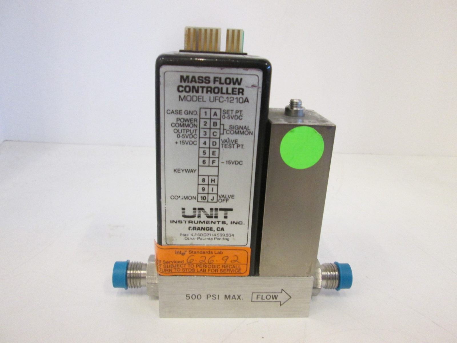Unit Instruments, UFC-1110A, Mass Flow Controller, 10 SLM, N2O, Used