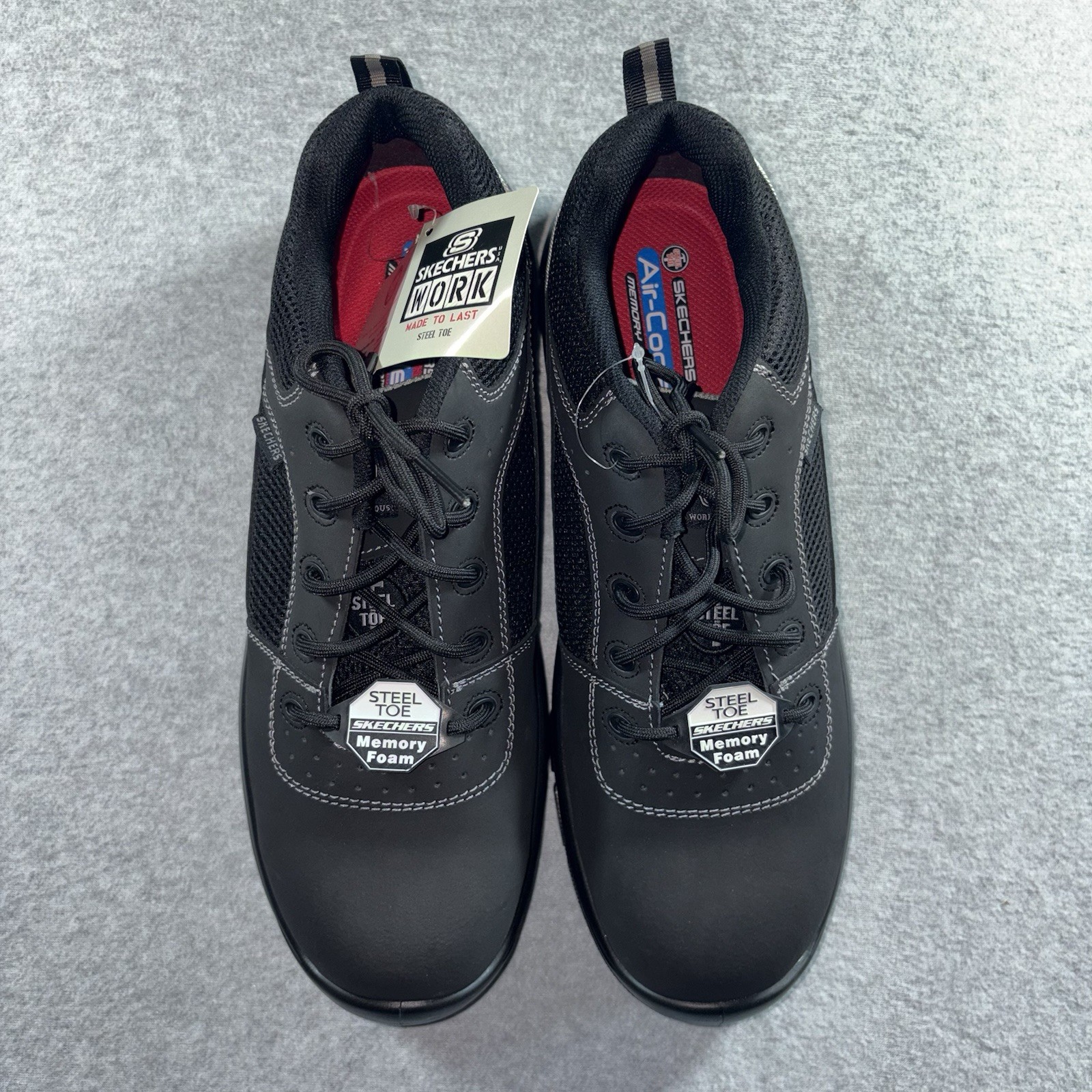 SKECHERS Work Steel Toe Memory Foam Lace-Up Work Shoes Size 13 D
