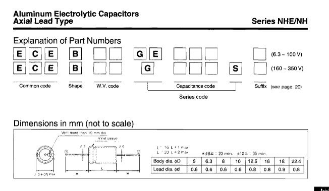 QTY (100) 2.2uf 350V 105′ AXIAL ELECTROLYTIC CAPACITORS ECEB2VG2R2 PANASONIC