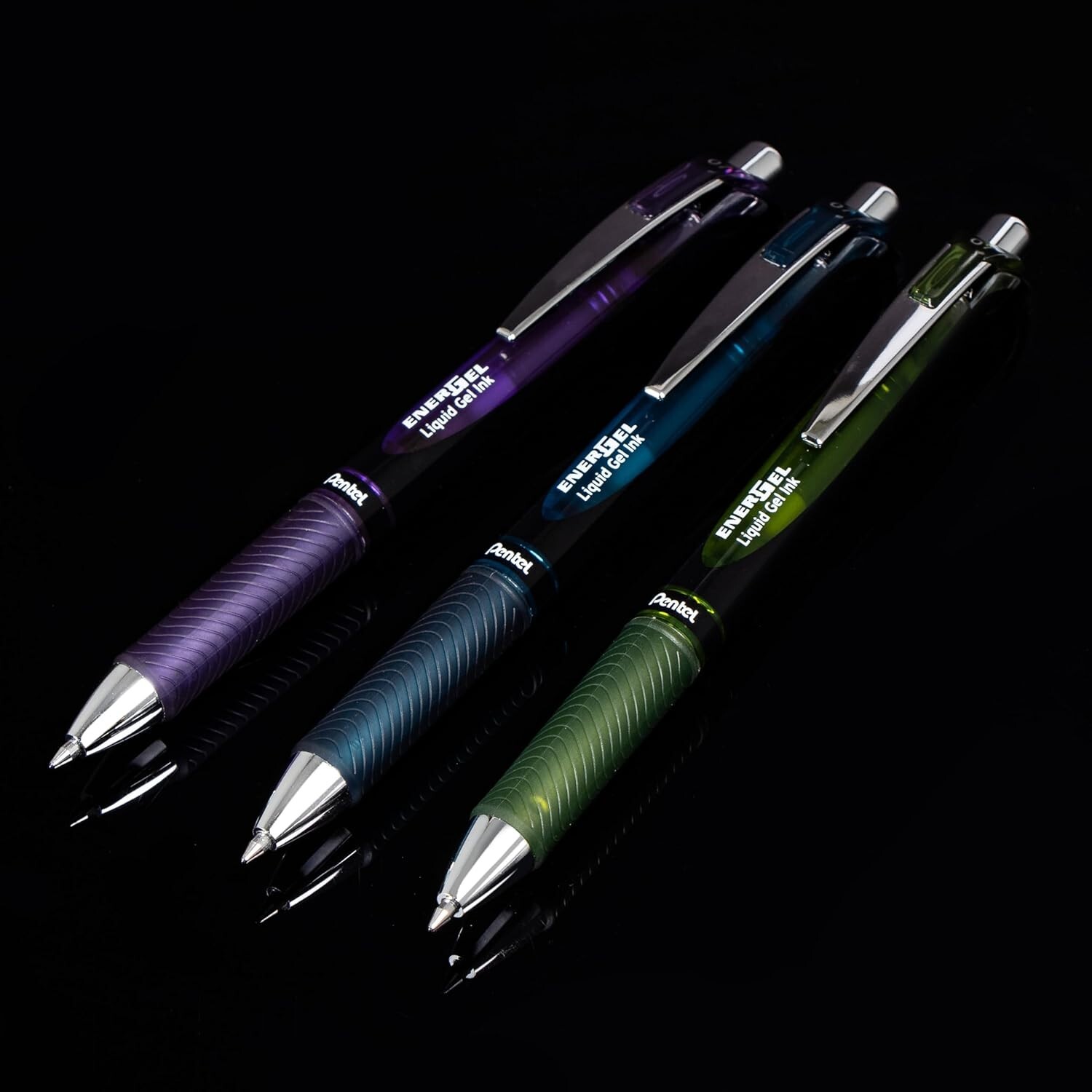 Pentel EnerGel Dark Matter Gel Pen, 0.7mm, Assorted Dark Ink Colors pack of 6