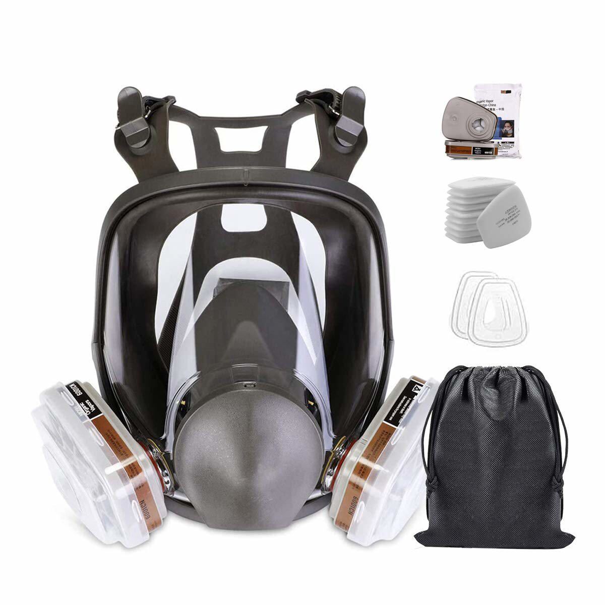 Full Face Respirator Gas Mask for Chemical Organic Vapors Dust Painting Spraying