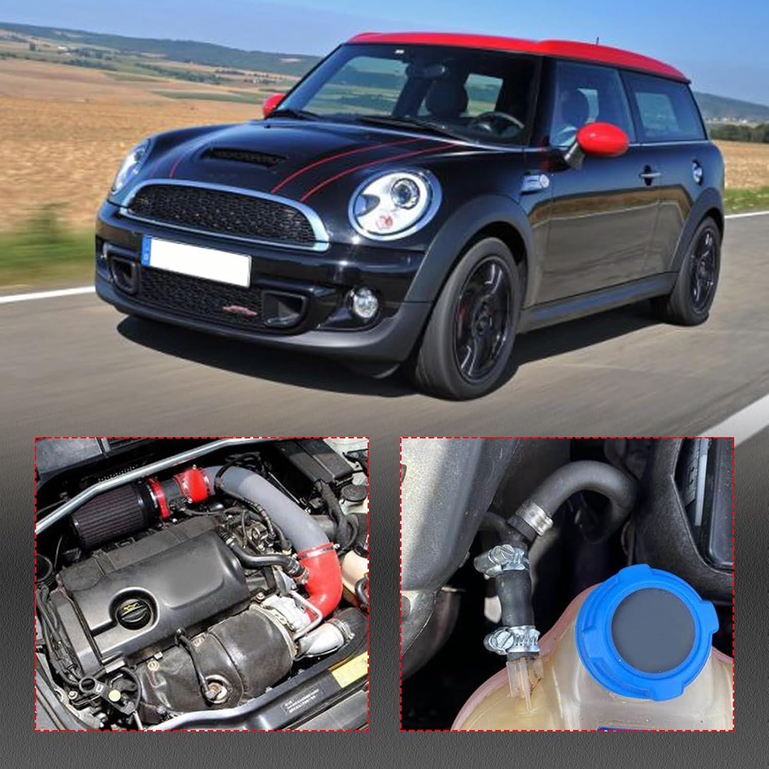 11537600674 Turbo Coolant and Expansion Tank Hose Compatible with MINI R55 R56 R