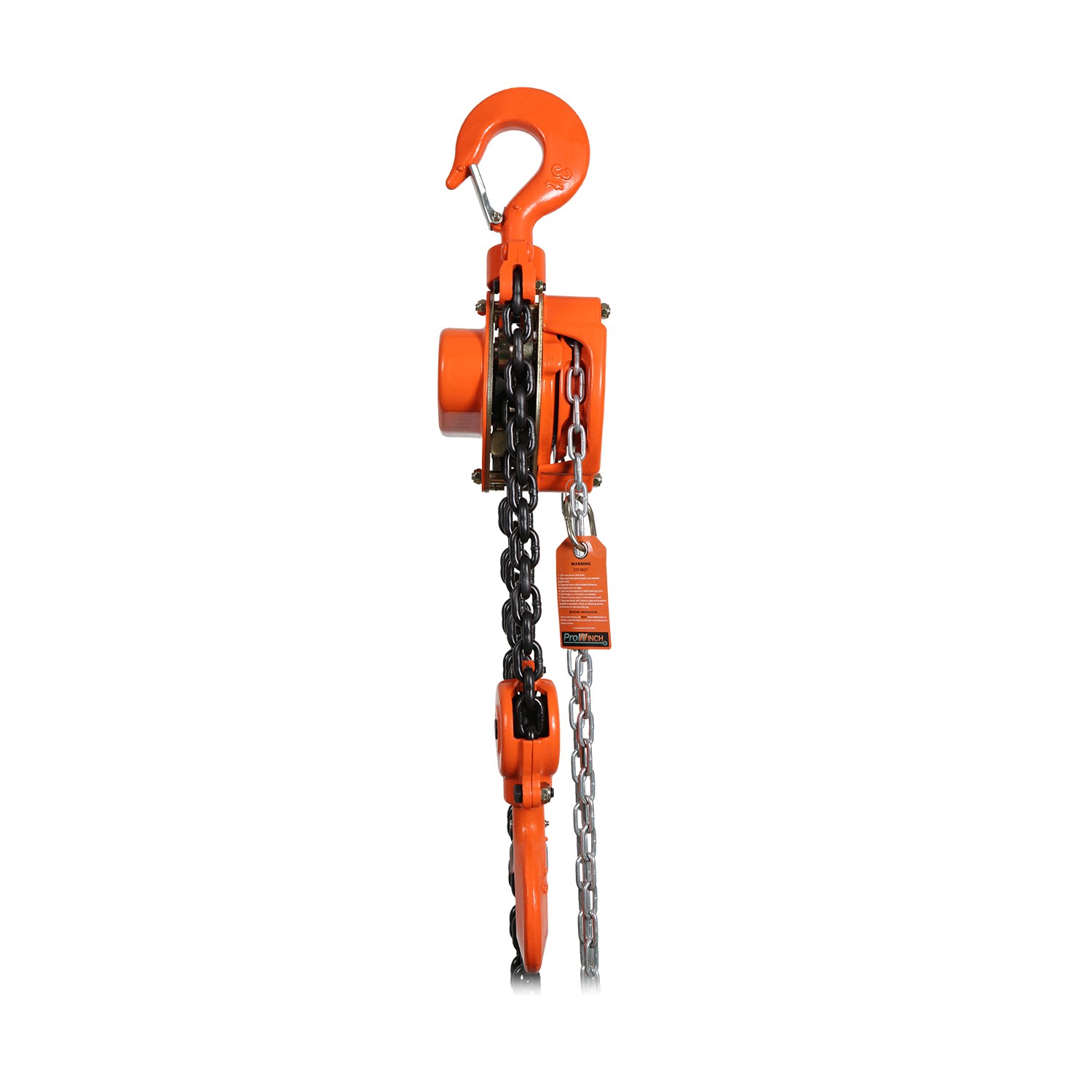 Manual Chain Hoist 3 Ton G80 Black Tempered Chain 6600 lb for Heavy-Duty Lifting