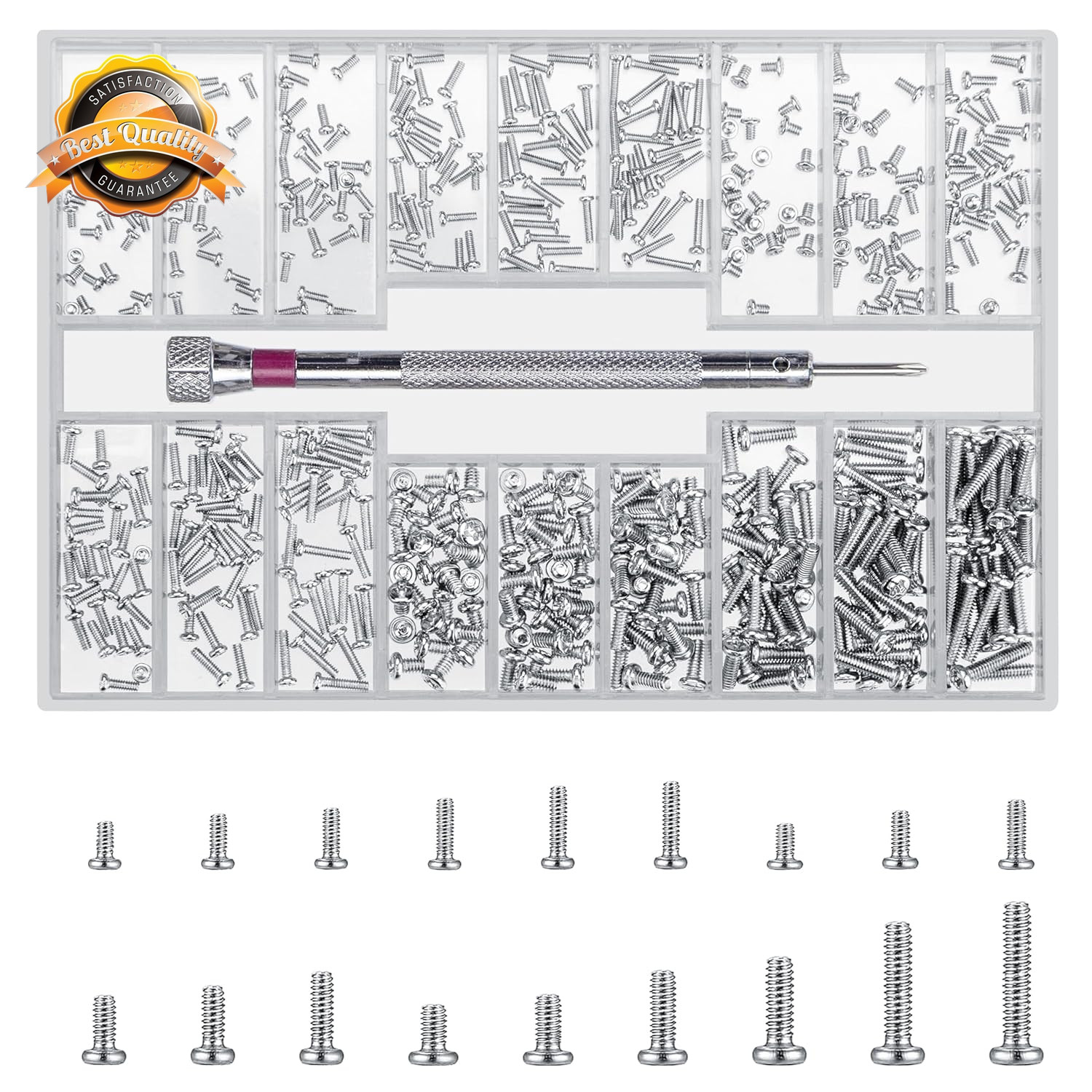 Laptop Screws Assorted M1.2 M1.4 M2 Electronics Repair Kit 500 Pcs