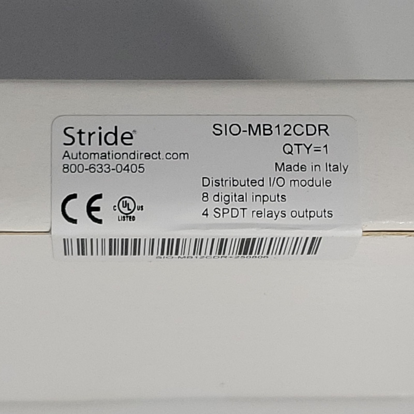 New SEALED AutomationDirect Stride SIO-MB12CDR Distributed I/O Relay Module Box