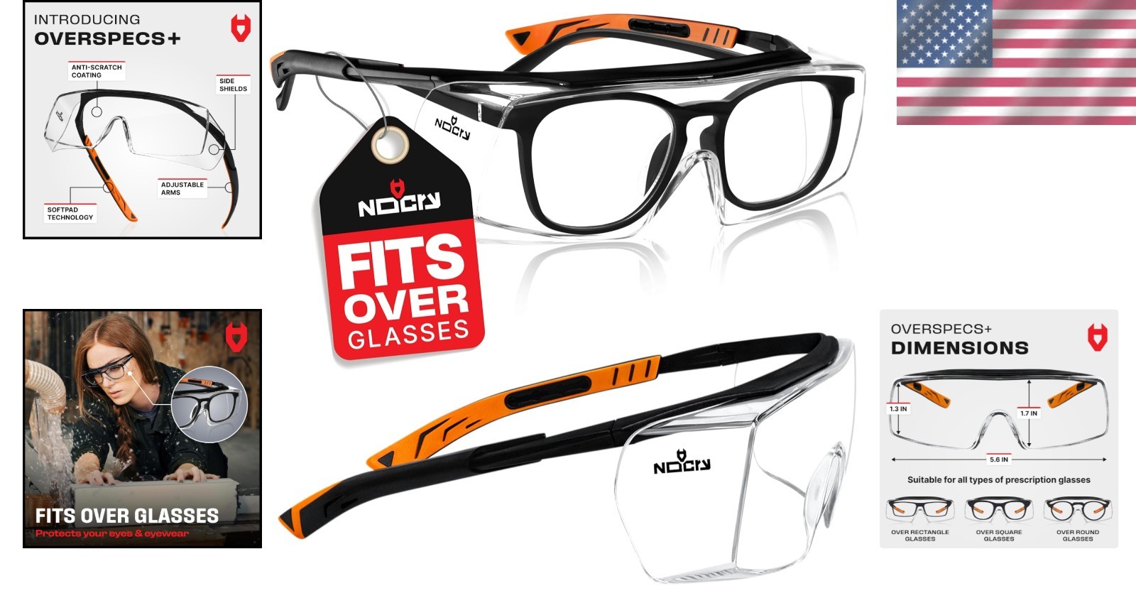Over-Eyeglass Safety Goggles – Abrasion Resistant & Lightweight Design